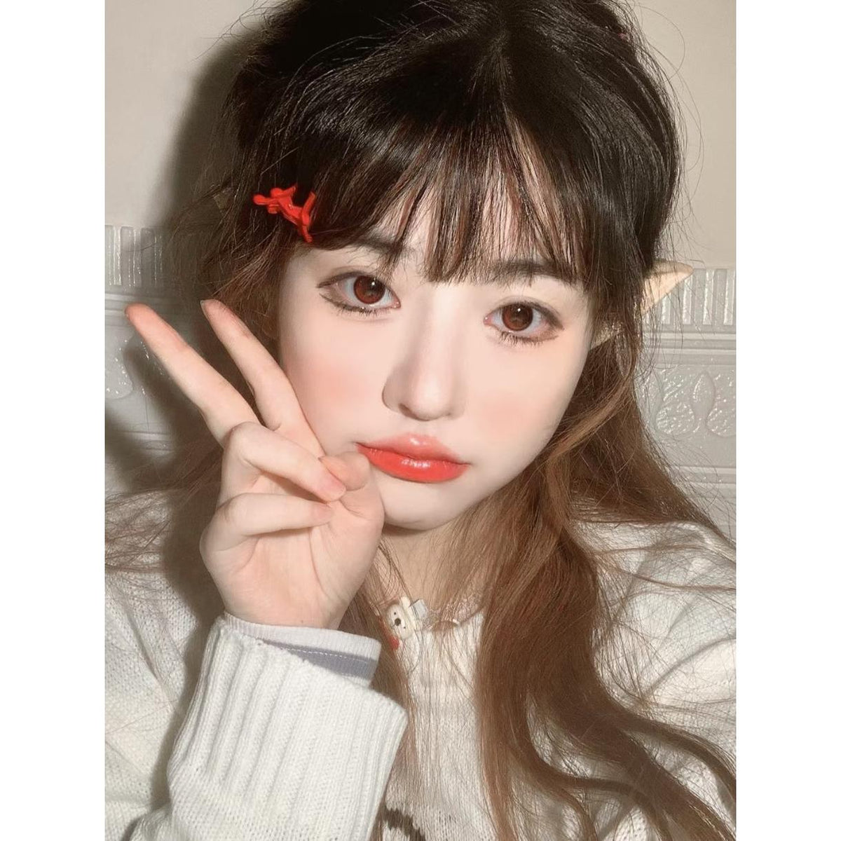 BZFQIE Xiyoulens 14.50mm Red Colored Contact Lenses (6 Months Wear)