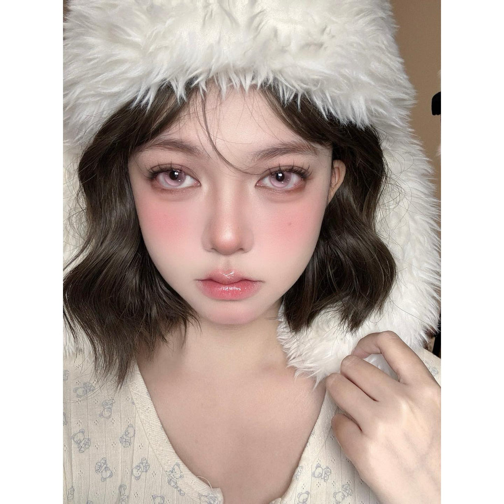 FQSHUI OBALEN 14.50mm Pink Colored Contact Lenses (6 Months Wear)