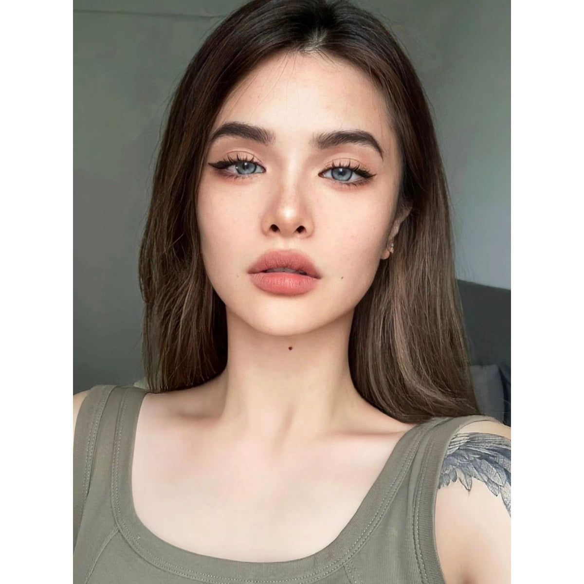 BLKYZHU Xiyoulens 14.20mm Grey Colored Contact Lenses (6 Months Wear)