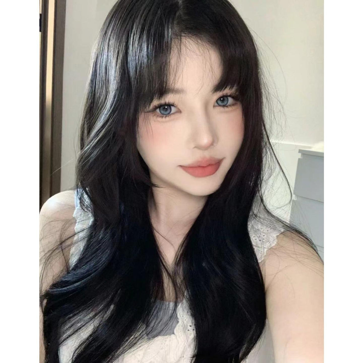 PXNYUE FLLYCON 14.20mm Blue Colored Contact Lenses (6 Months Wear)