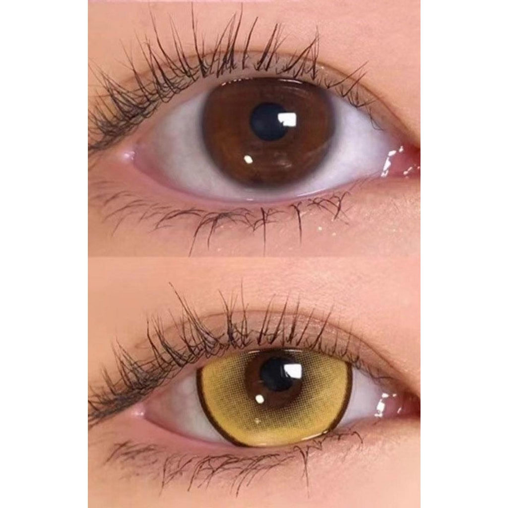 คอนแทคเลนส์สี Xiyoulens รุ่น MFPPZONG ขนาด 14.50 มม. สีเหลือง (แบบราย 6 เดือน)