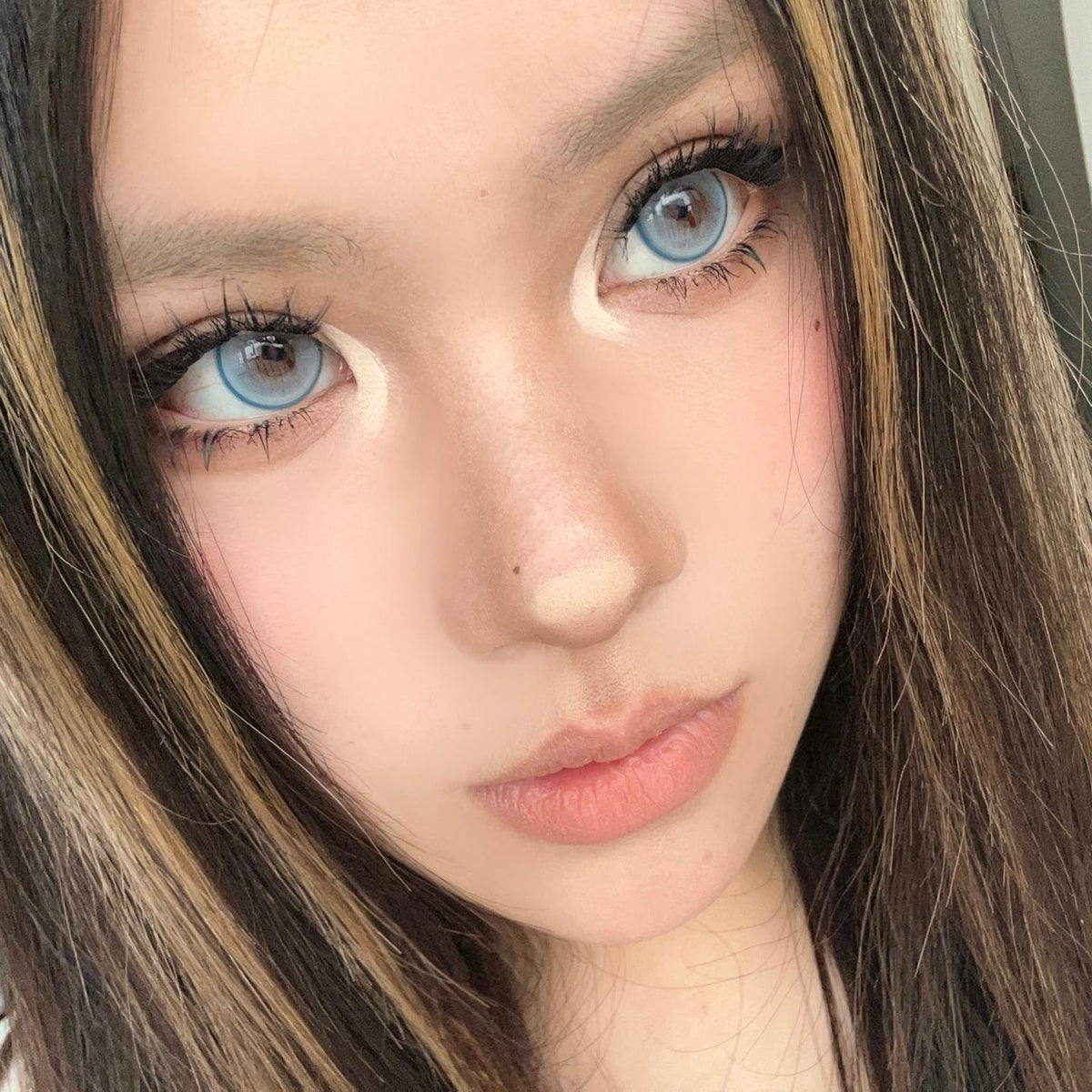 NHXXLAN Serltyca 14.20mm Blue Colored Contact Lenses (6 Months Wear)