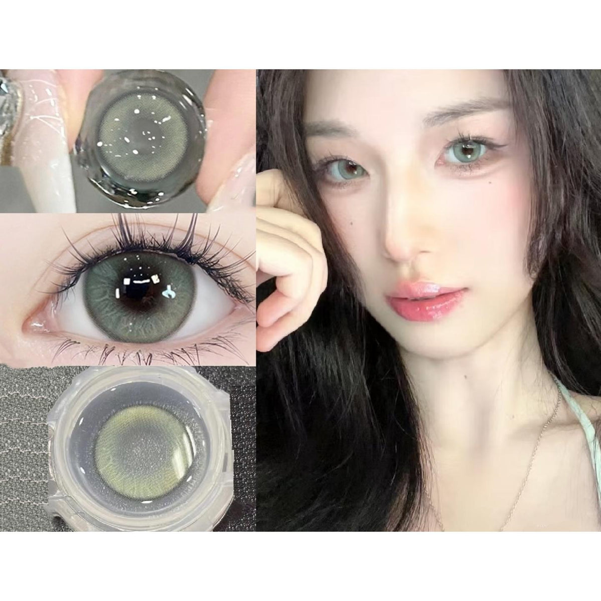 TQSE ROSELENS 14.20mm Green Colored Contact Lenses (6 Months Wear)
