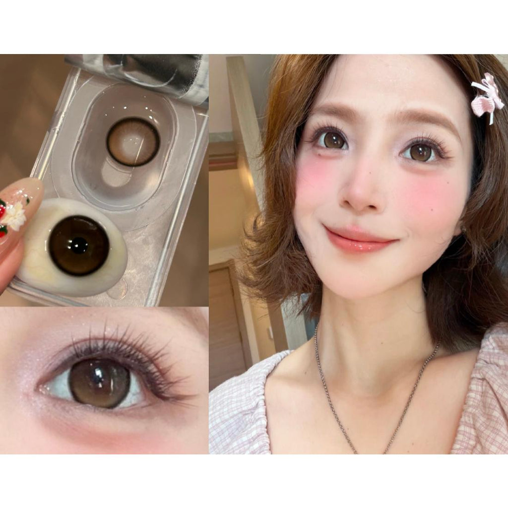 QLZONG MimiPark 14.50mm Brown Colored Contact Lenses (6 Months Wear)