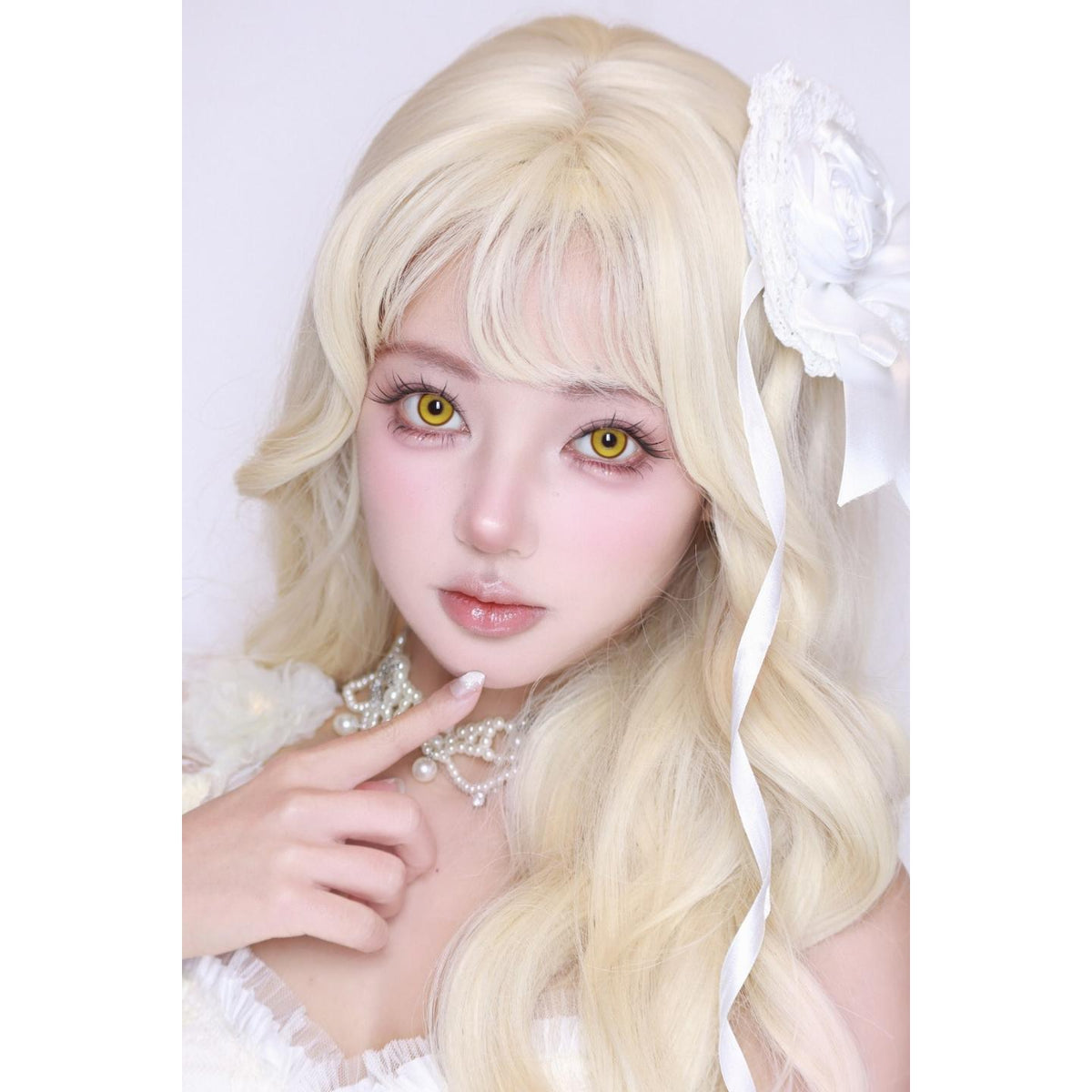 Kính áp tròng màu vàng LRRJIN Xiyoulens 14.50mm (Thời hạn sử dụng 6 tháng)