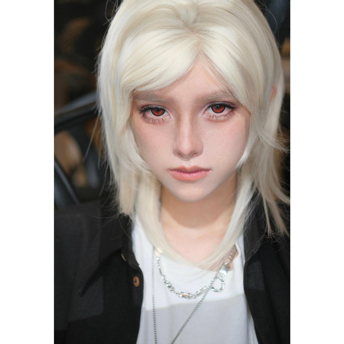 LFQIE Serltyca 14.50mm Red Colored Contact Lenses (6 Months Wear)
