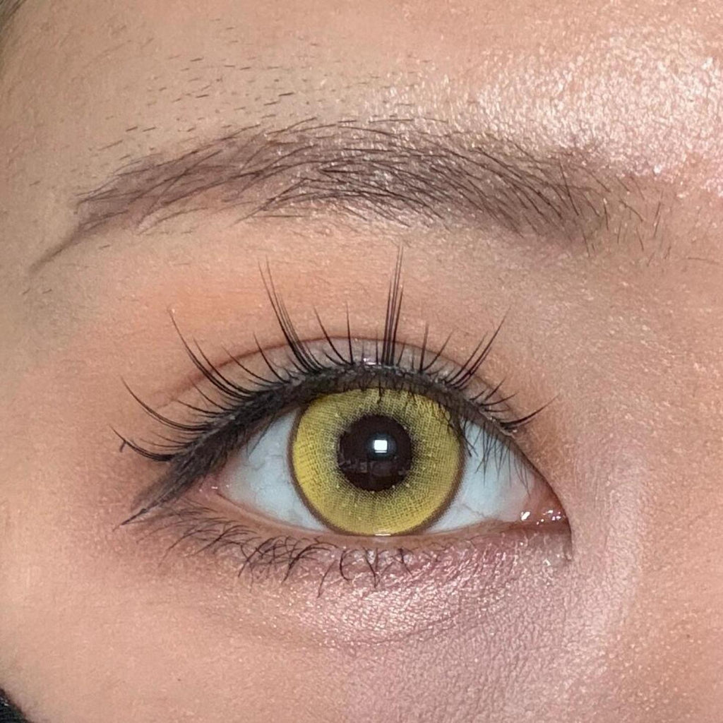 CTJIN Xiyoulens 14.50mm Yellow Colored Contact Lenses (6 Months Wear)