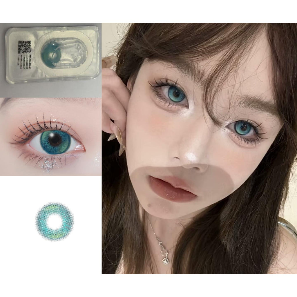 QGBLCHA PORSLEN 14.20mm Green Colored Contact Lenses (6 Months Wear)