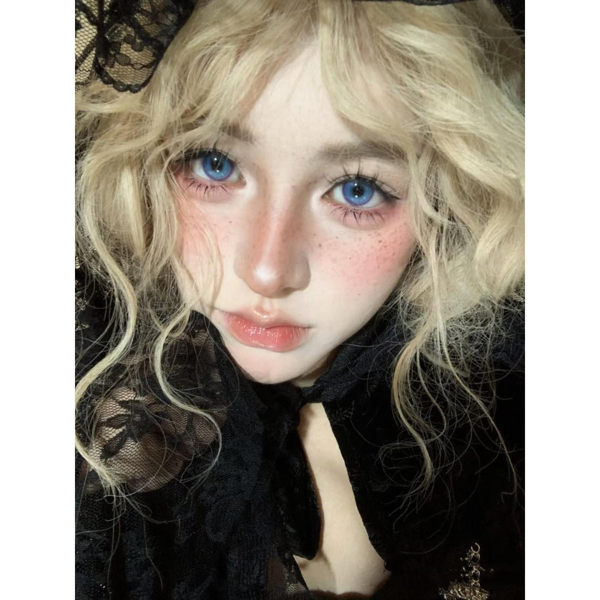 JXHBAN Xiyoulens 14.50mm Blue Purple Colored Contact Lenses (6 Months Wear)