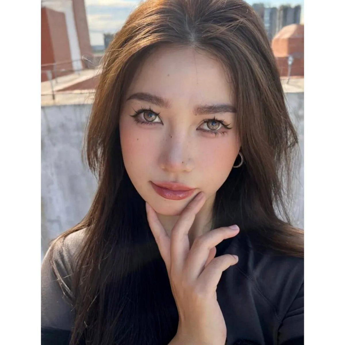 JWHJZONG Xiyoulens 14.50mm Brown Colored Contact Lenses (6 Months Wear)