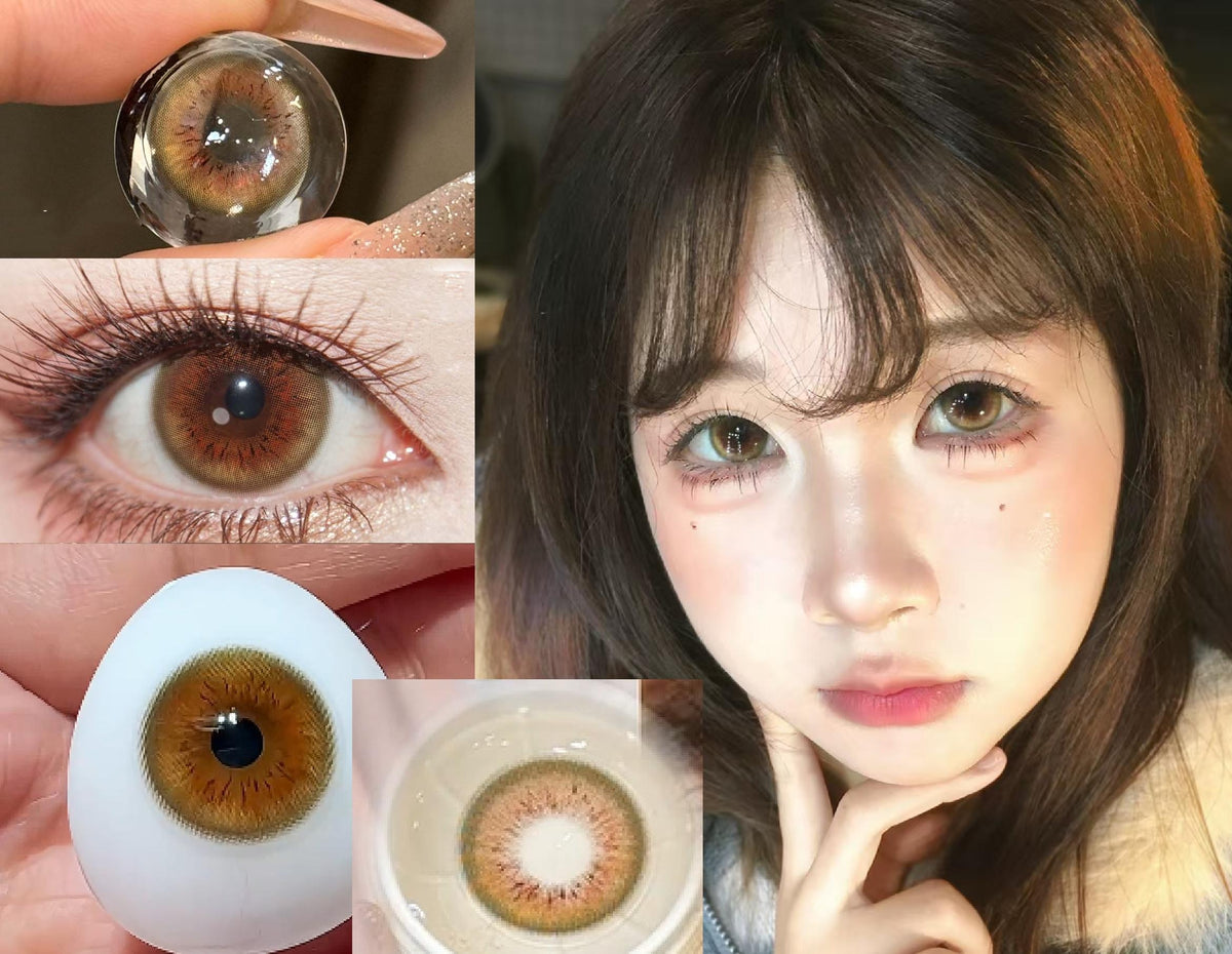 XZMYE MimiPark 14.50mm Brown Colored Contact Lenses (6 Months Wear)