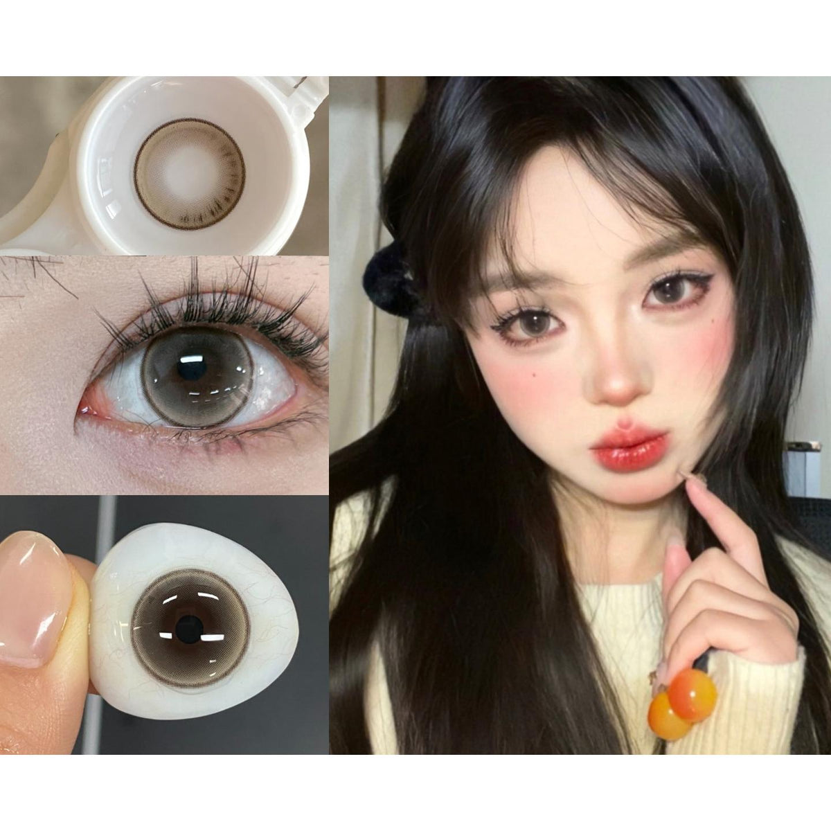 KLXGOU BOOSCON 14.20mm Brown Colored Contact Lenses (6 Months Wear)