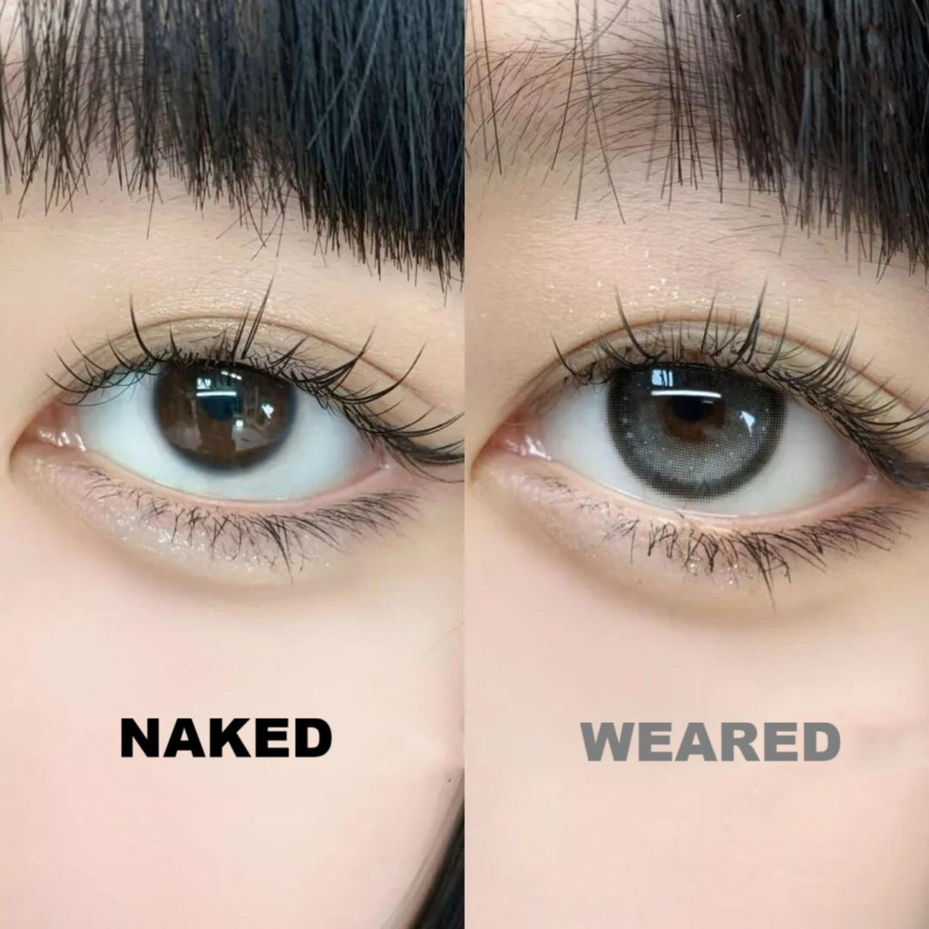MNHJING OVOLOOK 14.20mm Grey Colored Contact Lenses (6 Months Wear)