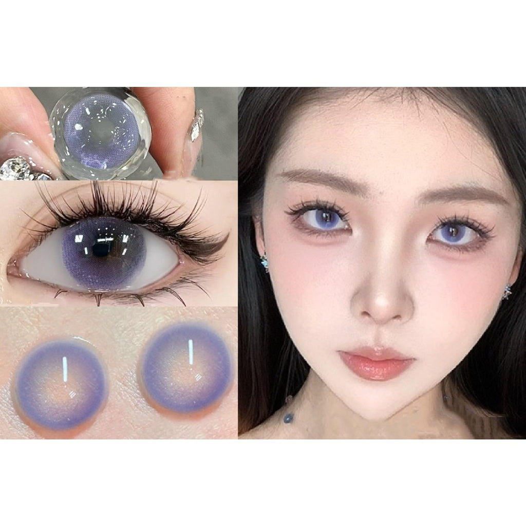 YCZMENG OVOLOOK 14.20mm Purple Colored Contact Lenses (6 Months Wear)