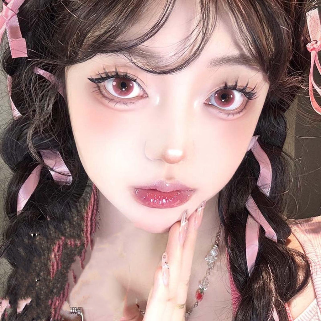 YCFWU OVOLOOK 14.20mm Pink Colored Contact Lenses (6 Months Wear)