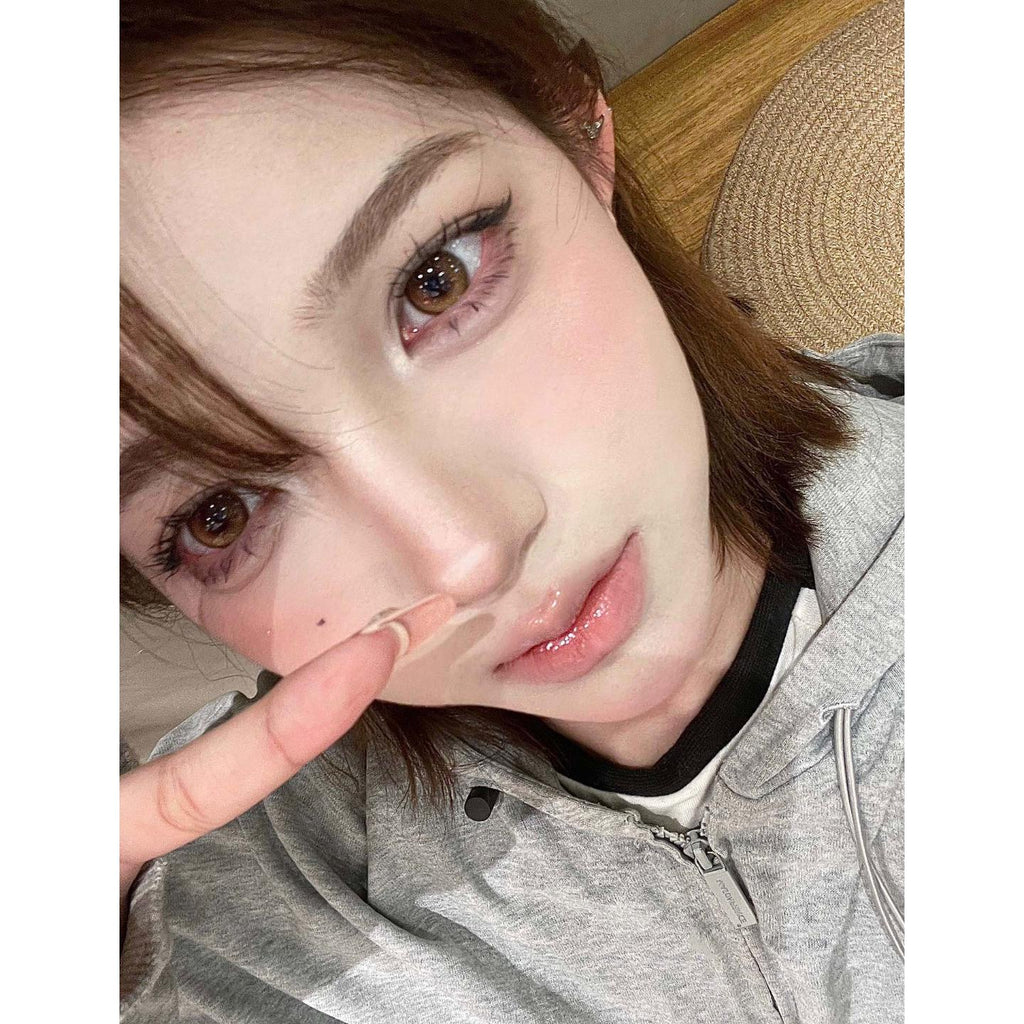 QBHNAI MorningCon 14.50mm Brown Colored Contact Lenses (6 Months Wear)
