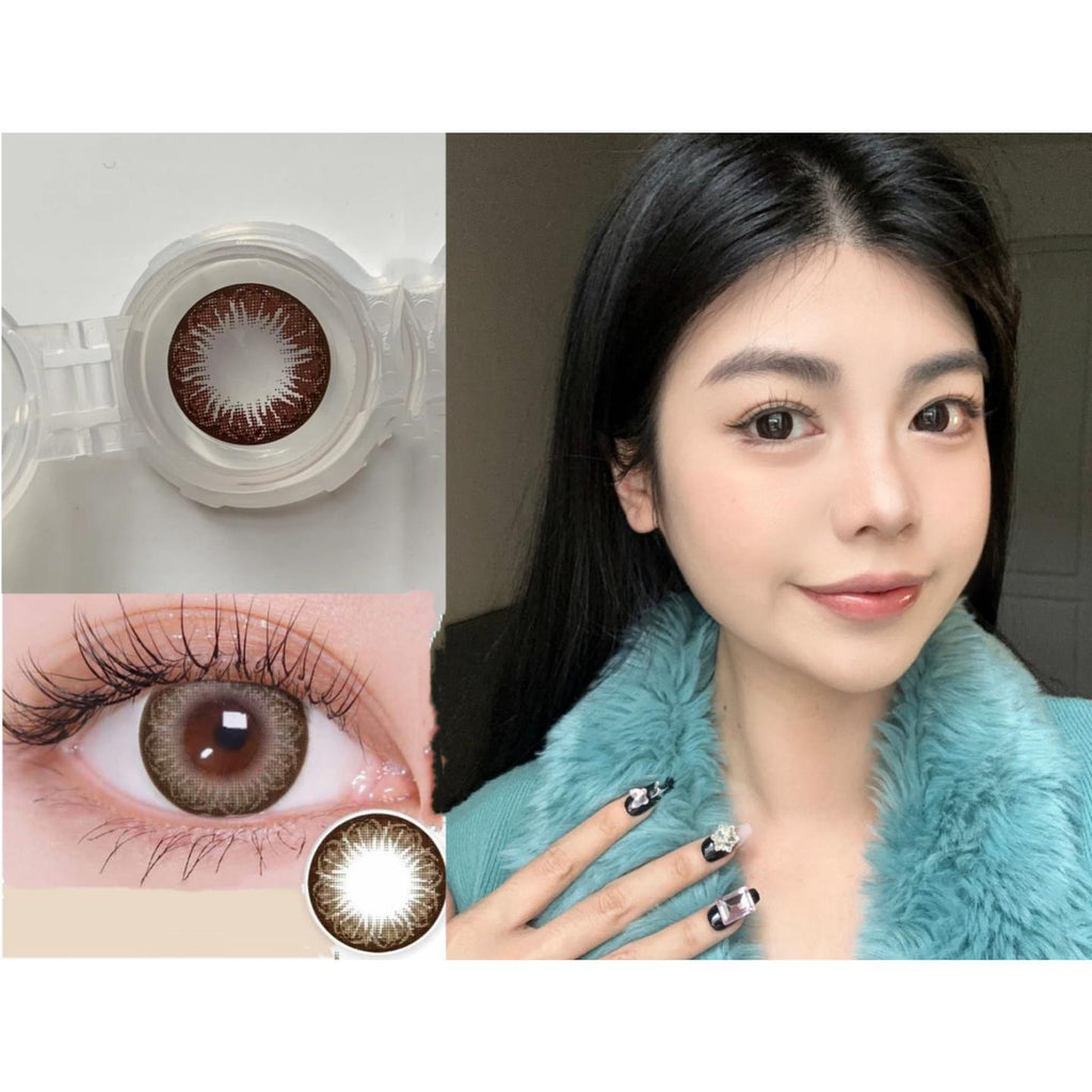 MLQIAO Xiyoulens 14.50mm Brown Colored Contact Lenses (6 Months Wear)