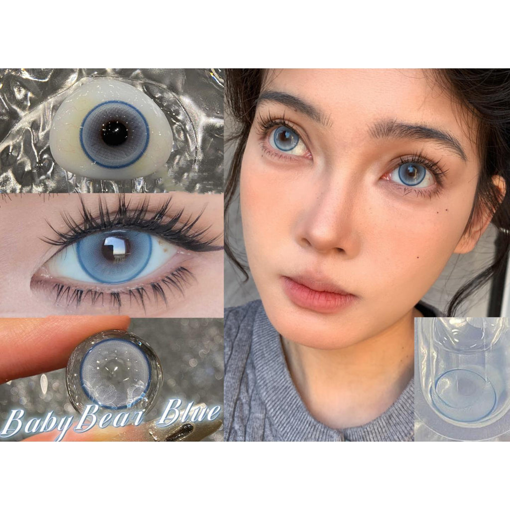 NHXXLAN Serltyca 14.20mm Blue Colored Contact Lenses (6 Months Wear)