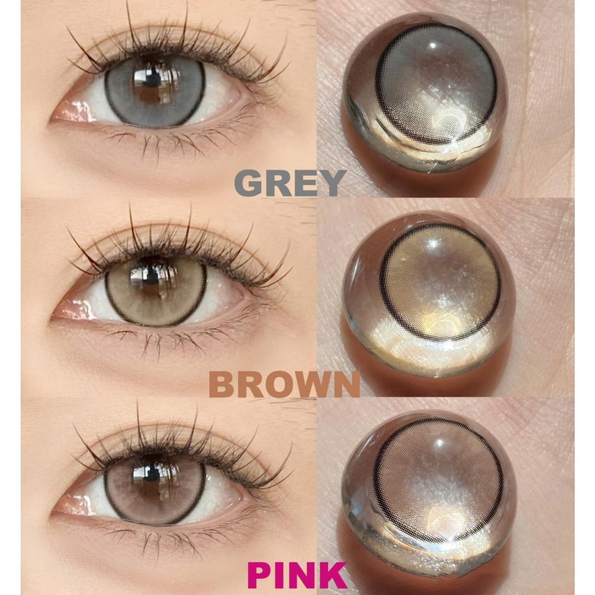 DGFEN Serltyca 14.50mm Light Brown Colored Contact Lenses (6 Months Wear)