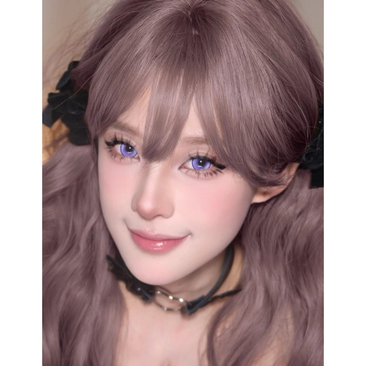 MFPPZI Xiyoulens 14.50mm Purple Colored Contact Lenses (6 Months Wear)
