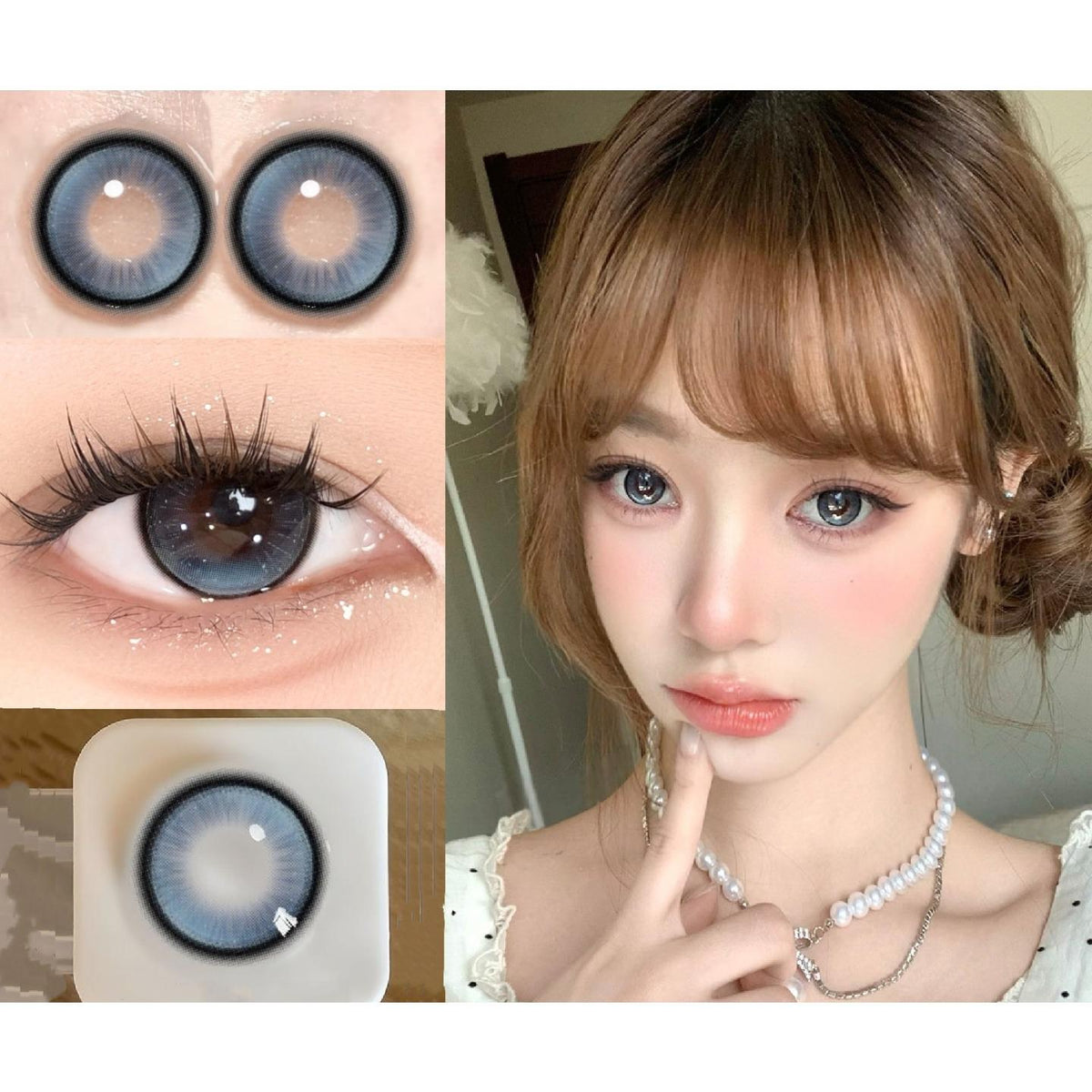 HFYCHAI thestarlens 14.20mm Blue Colored Contact Lenses (6 Months Wear)