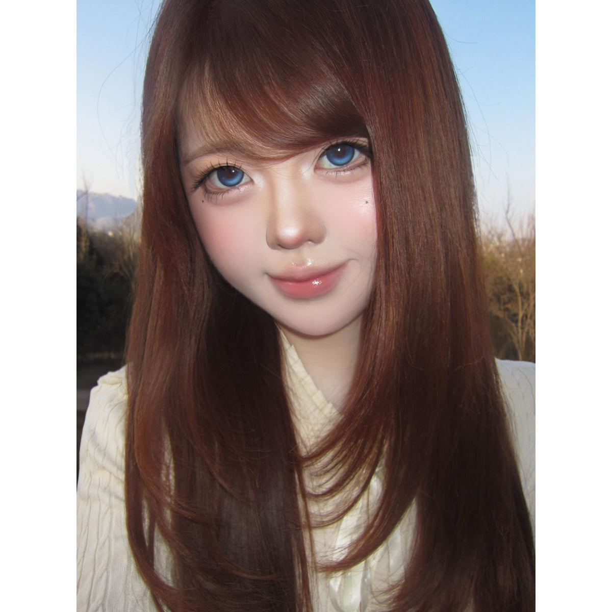 CDDZWWLAN OBALEN 14.50mm Blue Colored Contact Lenses (6 Months Wear)