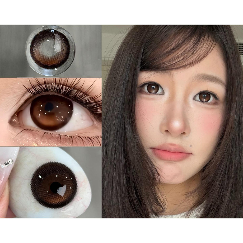 CDZSQQIU OBALEN คอนแทคเลนส์สีน้ำตาล ขนาด 14.50 มม. (ชนิดราย 6 เดือน)
