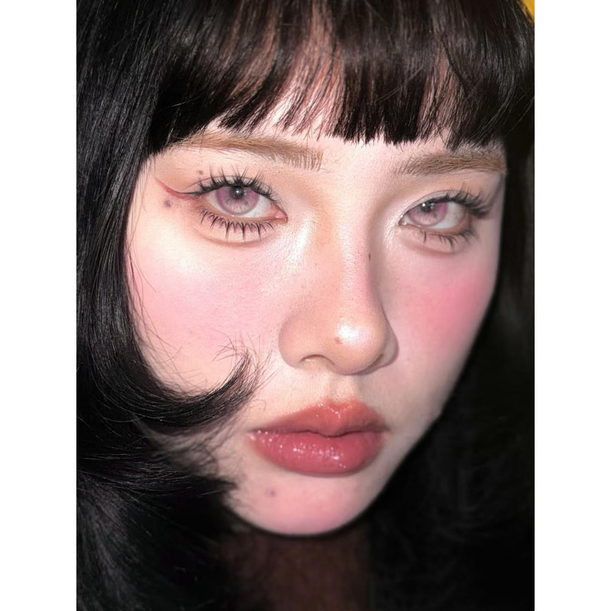 RJHDIE Xiyoulens 14.50mm Pink Colored Contact Lenses (6 Months Wear)
