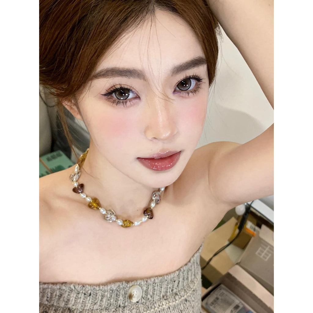 LRKFEI JONCON 14.50mm Brown Colored Contact Lenses (6 Months Wear)