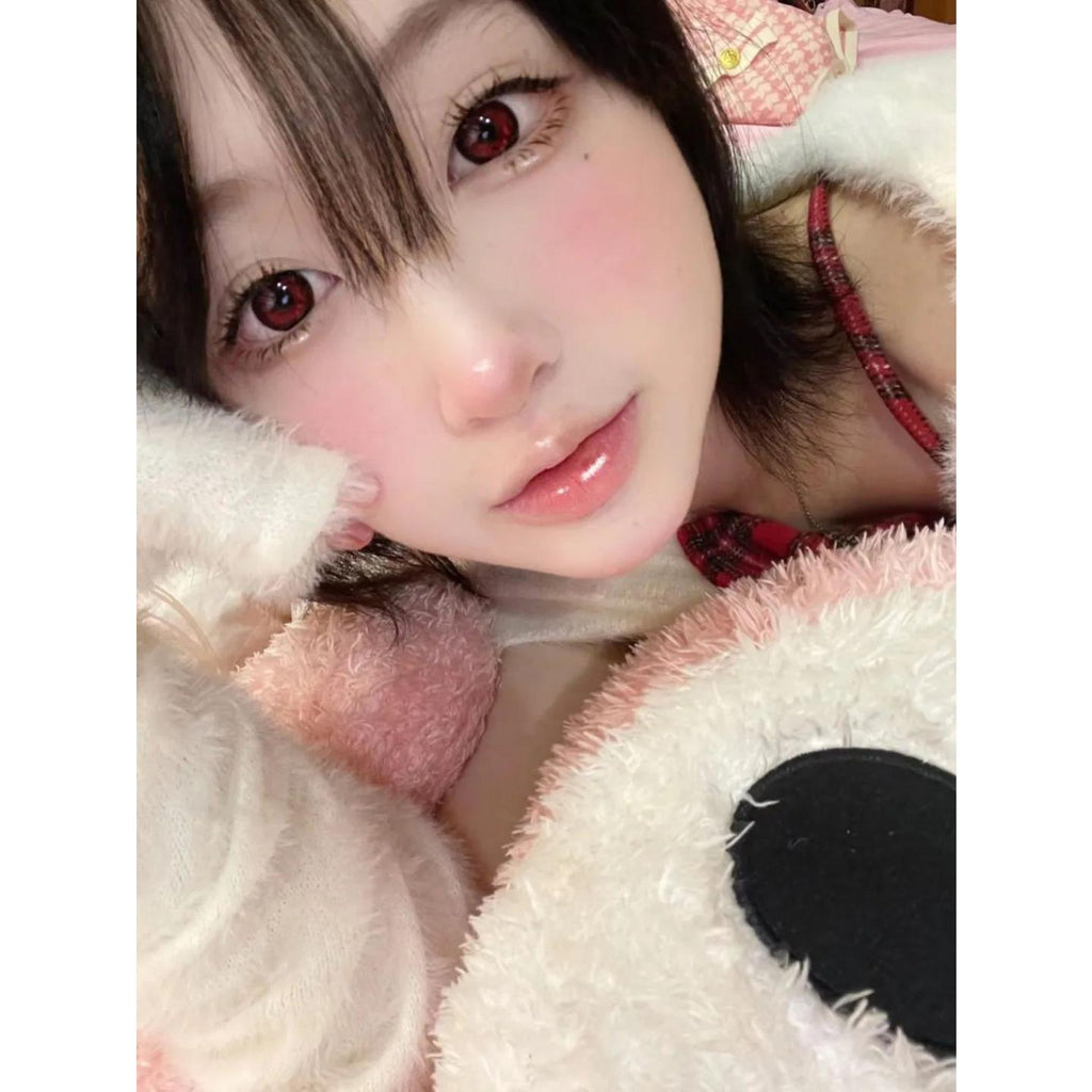 XQMGUI BOOSCON 14.50mm Red Colored Contact Lenses (6 Months Wear)