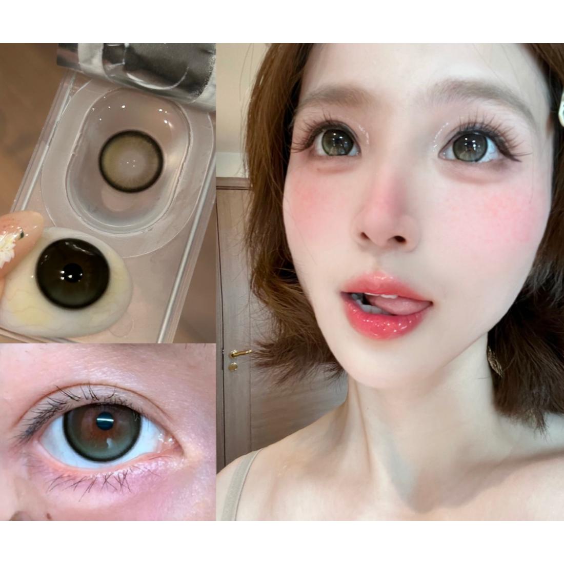 QLLV MimiPark 14.50mm Green Colored Contact Lenses (6 Months Wear)