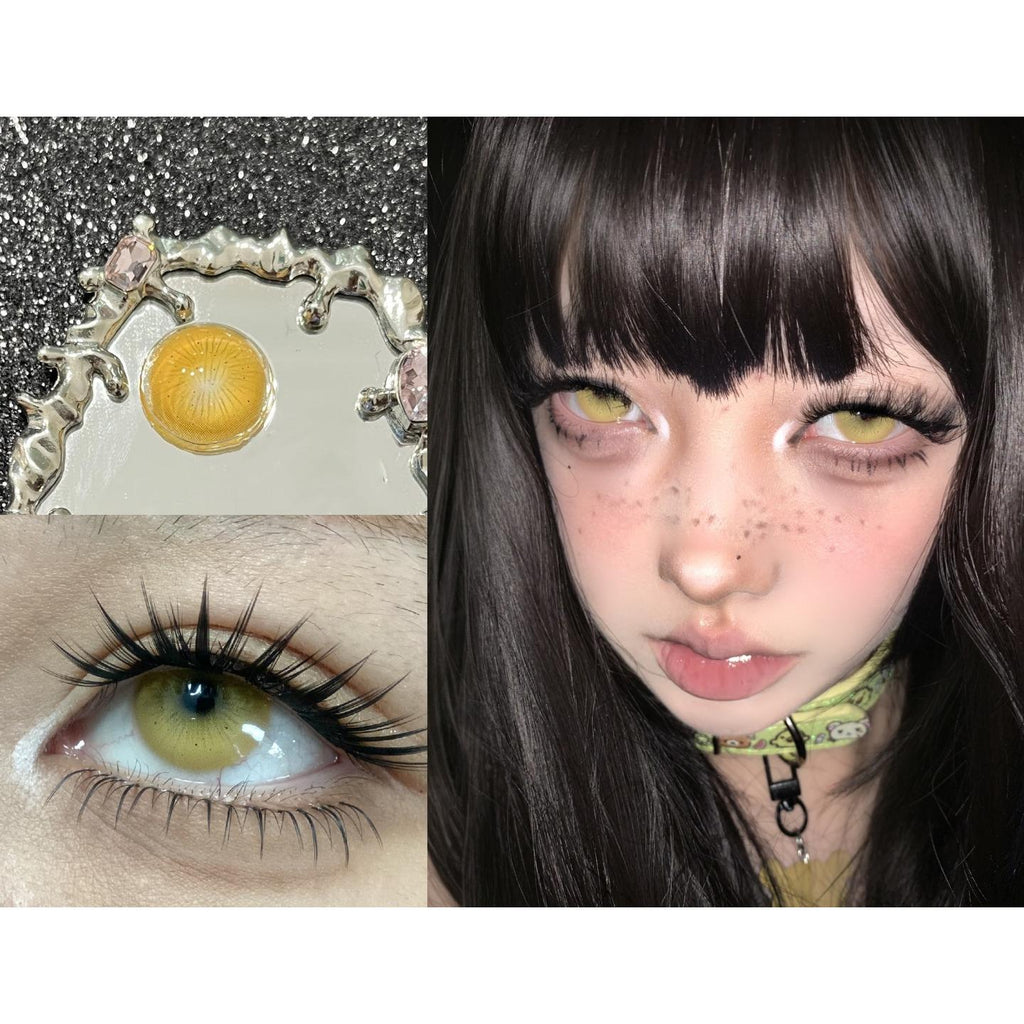 HJMCHONG Serltyca 14.20mm Yellow Colored Contact Lenses (6 Months Wear)
