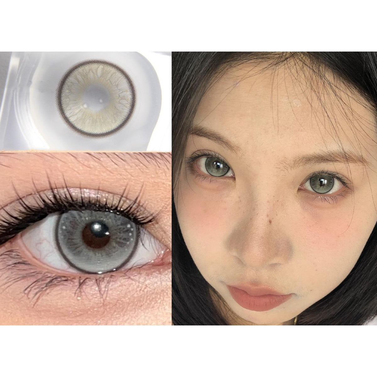 YGZHUI Serltyca 14.20mm Grey Colored Contact Lenses (6 Months Wear)