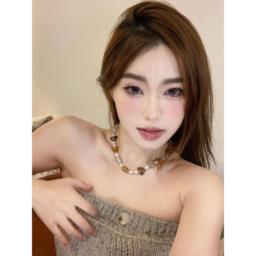 LRKFEI JONCON 14.50mm Brown Colored Contact Lenses (6 Months Wear)