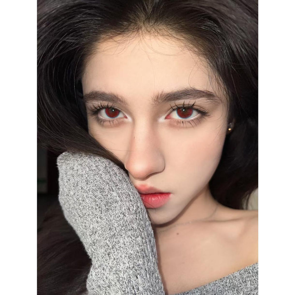RYZJI MimiPark 14.20mm Red Colored Contact Lenses (6 Months Wear)