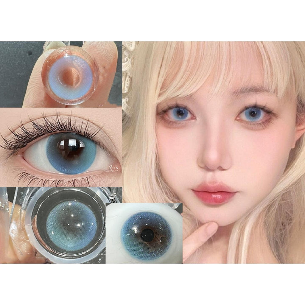 คอนแทคเลนส์สี YCLXI OVOLOOK ขนาด 14.20 มม. สีฟ้า (ชนิดราย 6 เดือน)