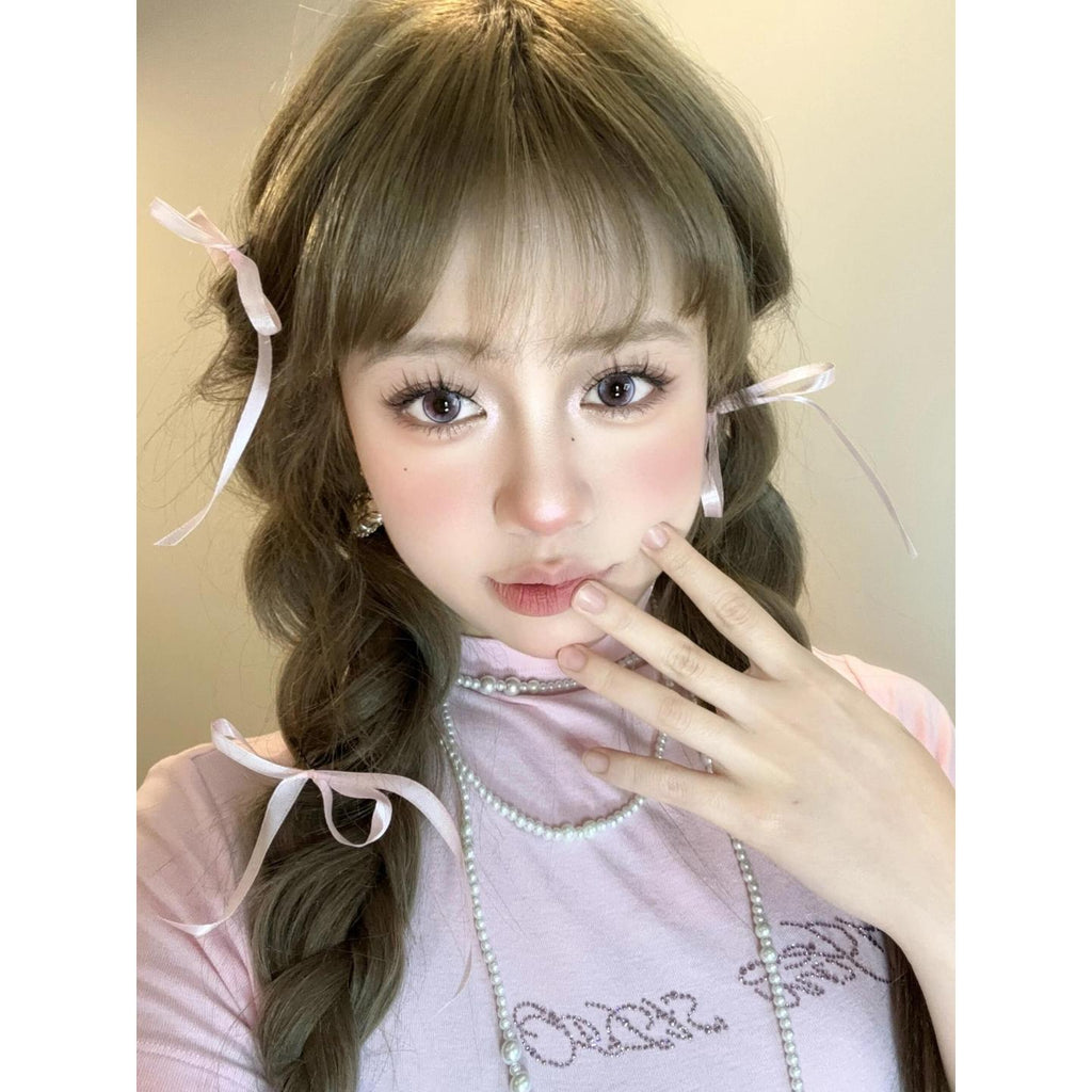 BLKBMEI Xiyoulens 14.20mm Purple Colored Contact Lenses (6 Months Wear)