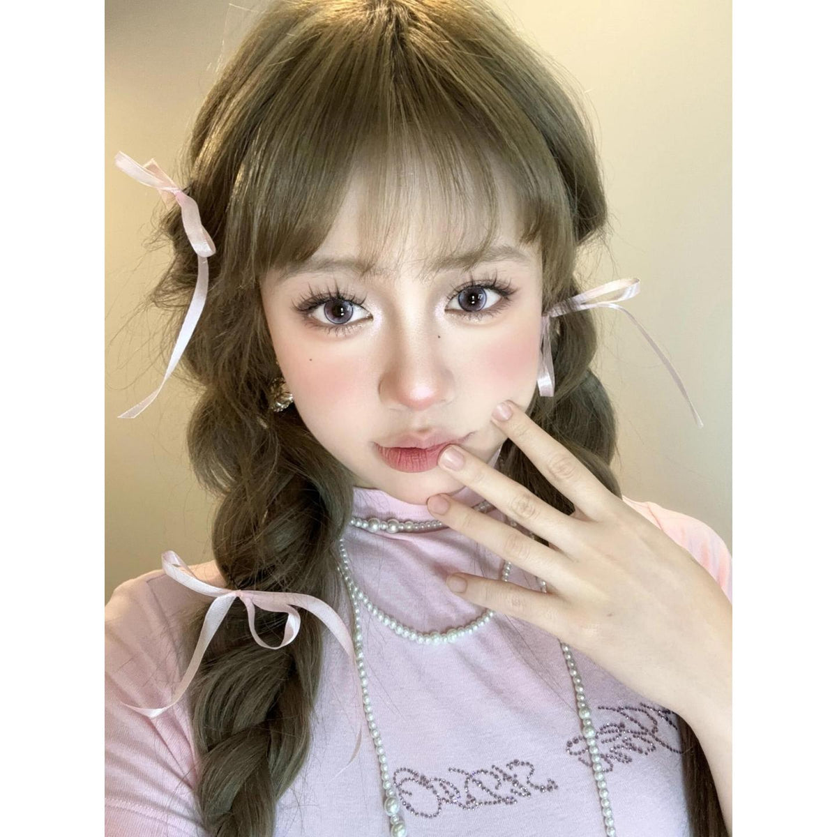 BLKBMEI Xiyoulens 14.20mm Purple Colored Contact Lenses (6 Months Wear)