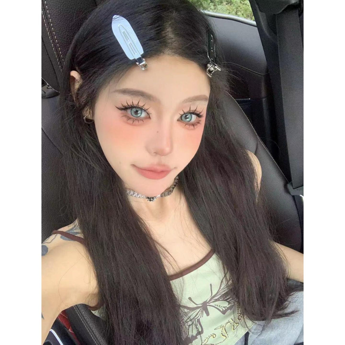 NZZZHU FLLYCON 14.20mm Green Colored Contact Lenses (6 Months Wear)