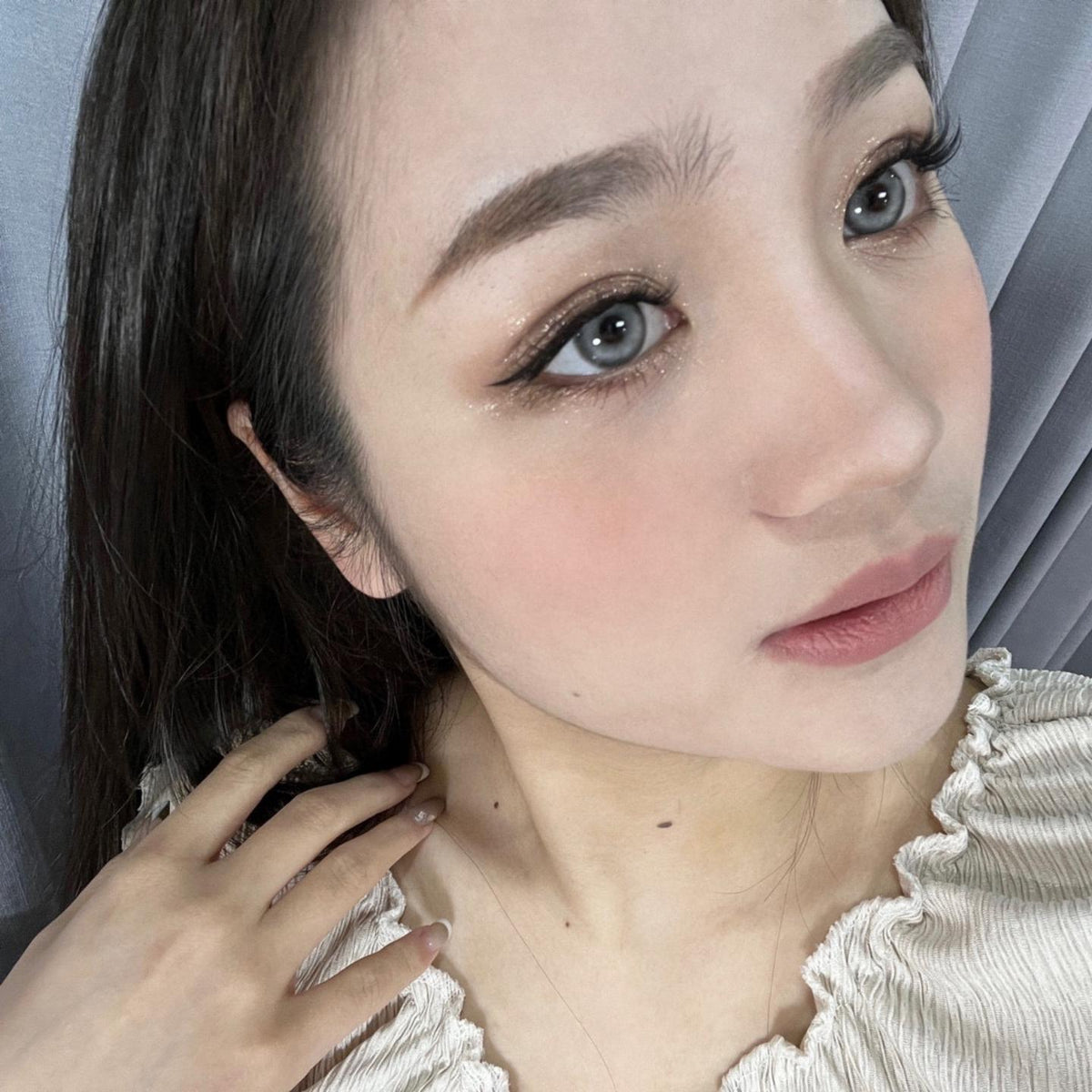LHHHUA MorningCon 14.20mm Gray Colored Contact Lenses (6 Months Wear)
