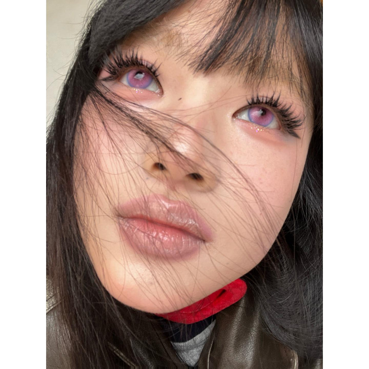 LMJGFEN Serltyca 14.20mm Pink Colored Contact Lenses (6 Months Wear)