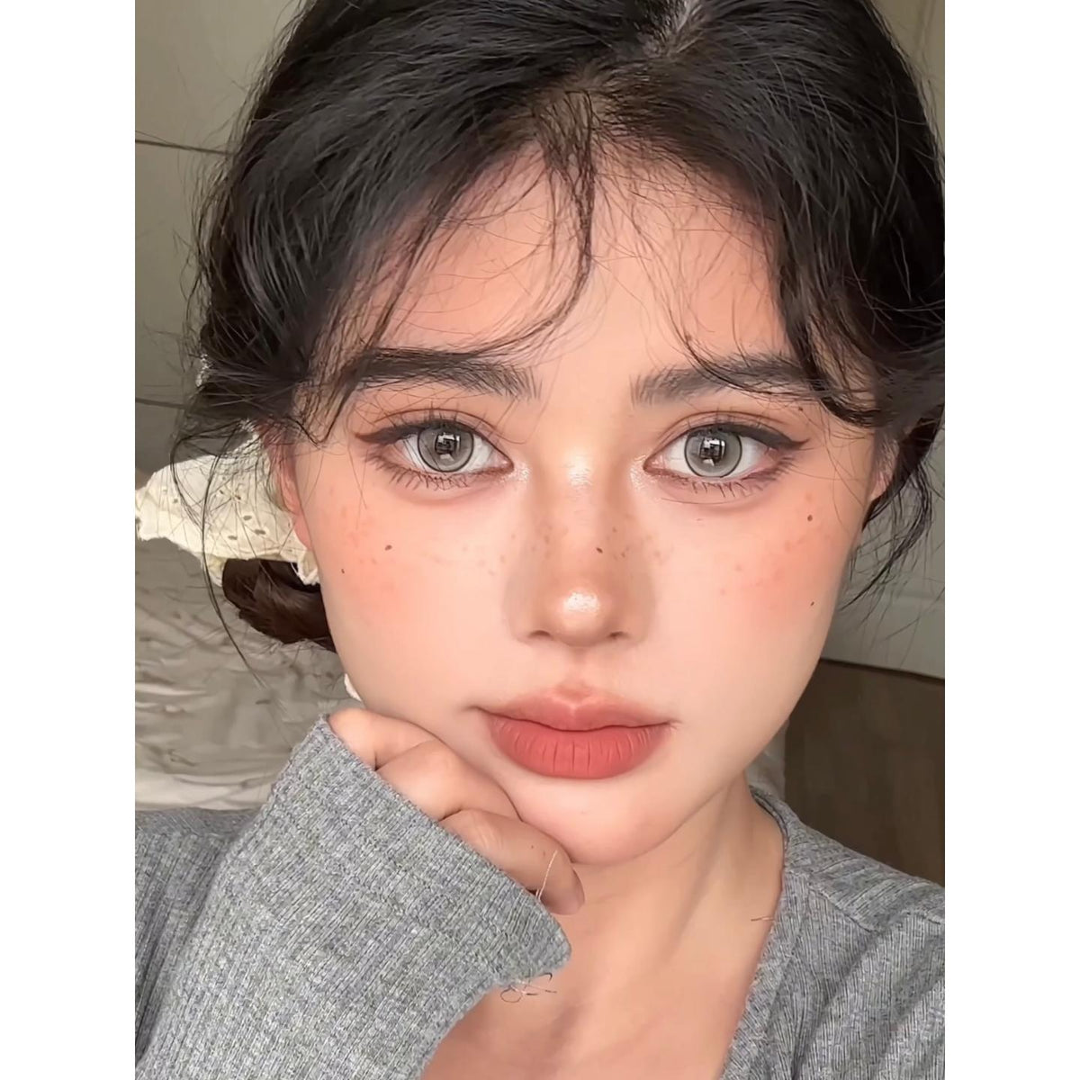 NHXXZONG Serltyca 14.20mm Brown Colored Contact Lenses (6 Months Wear)