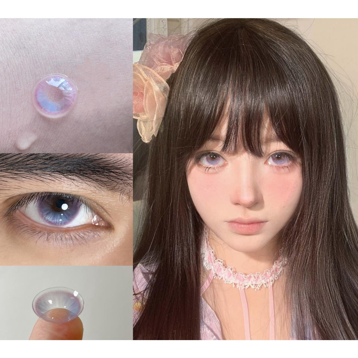 HDZLUO BOOSCON 14.50mm Purple Colored Contact Lenses (6 Months Wear)