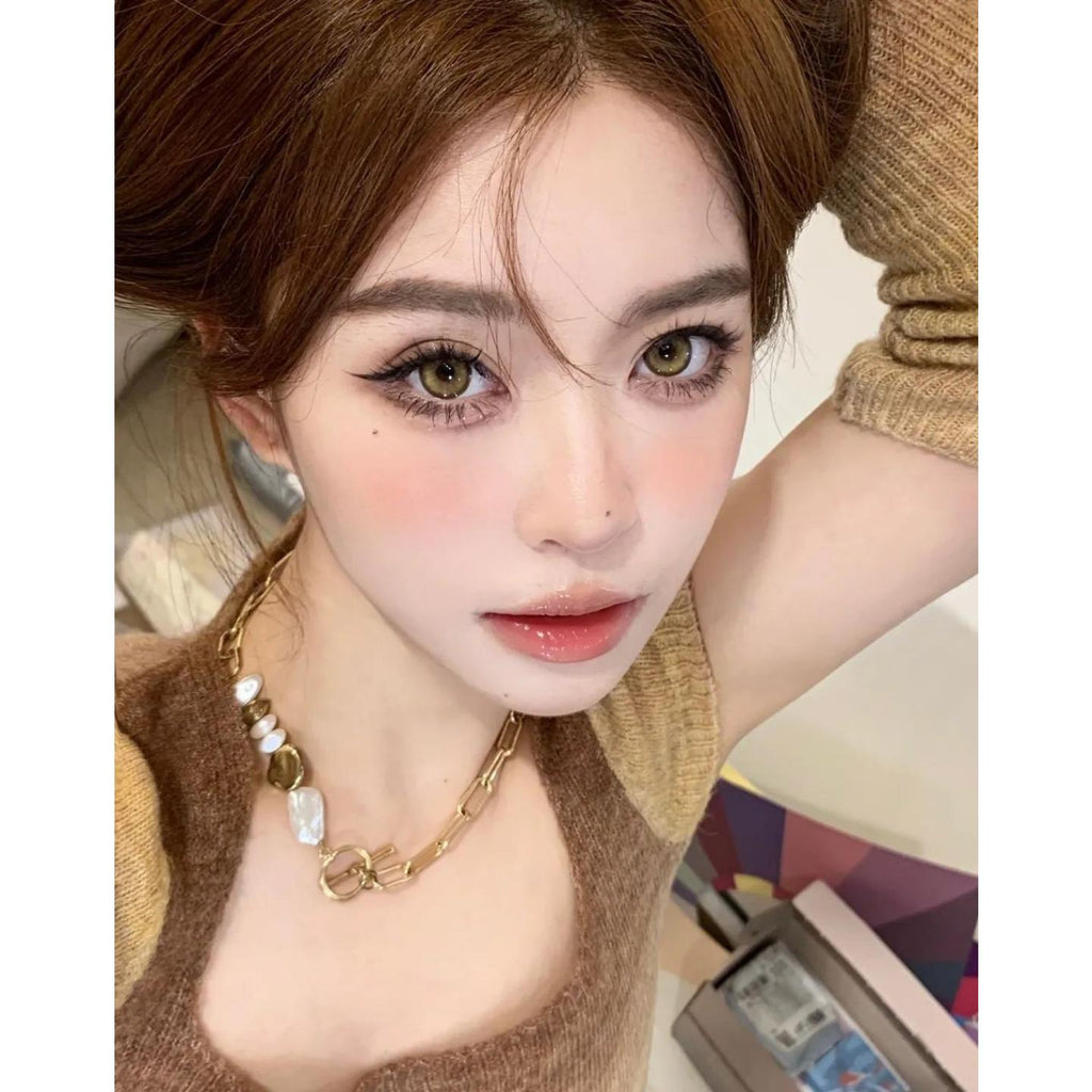 คอนแทคเลนส์สี DJKUAI Xiyoulens ขนาด 14.20 มม. สีน้ำตาล (ชนิดราย 6 เดือน)