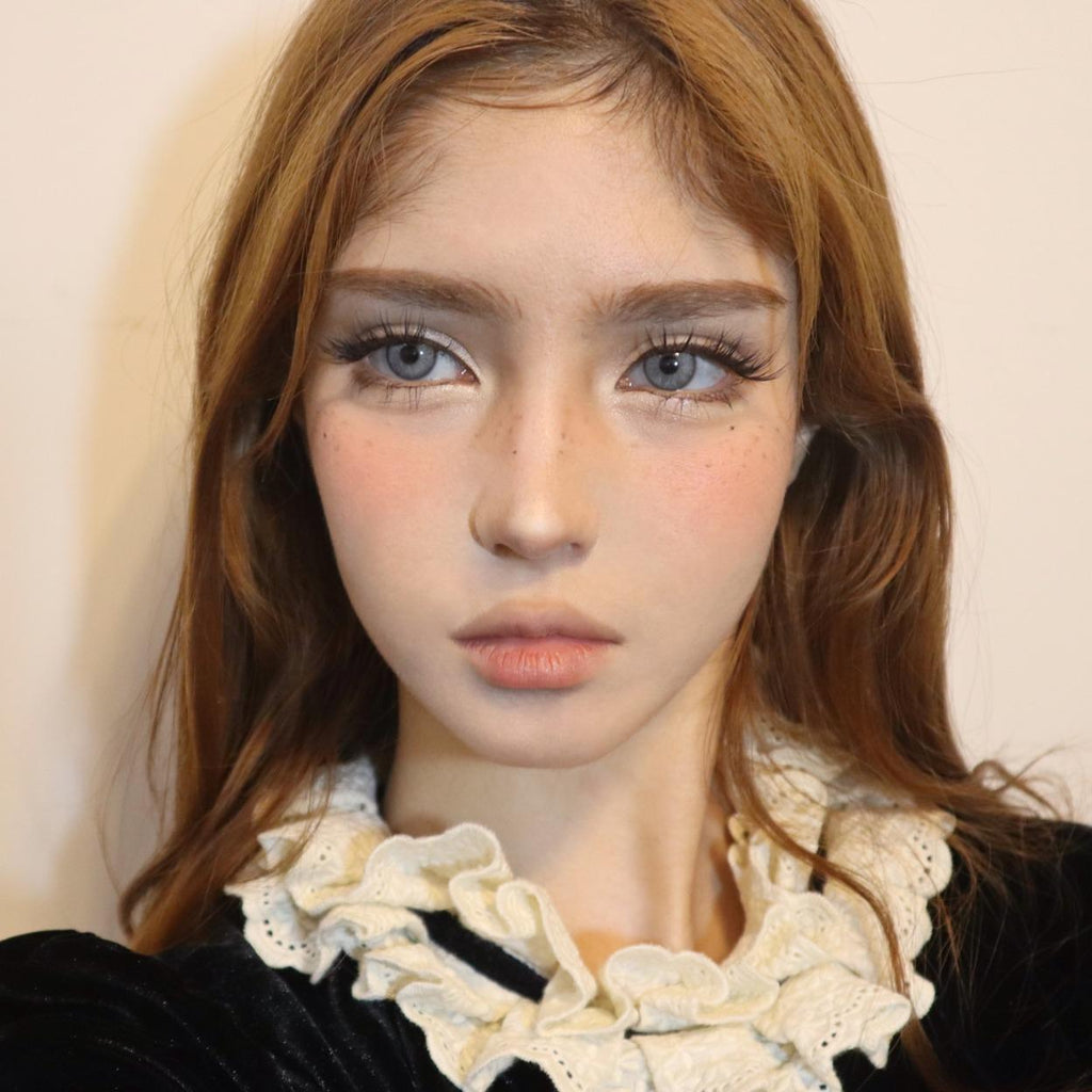HMXZLAN Serltyca 14.20mm Light Blue Colored Contact Lenses (6 Months Wear)