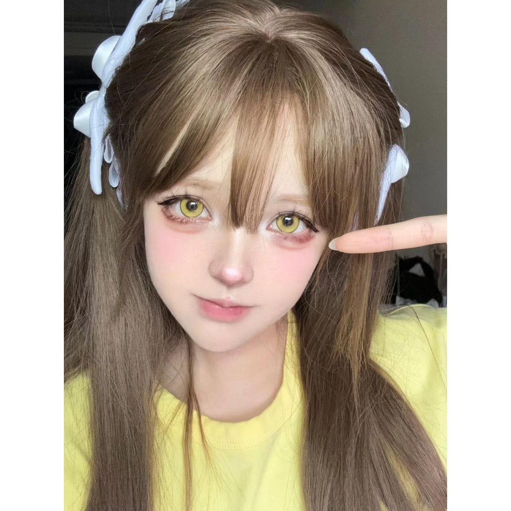 CTJIN Xiyoulens 14.50mm Yellow Colored Contact Lenses (6 Months Wear)