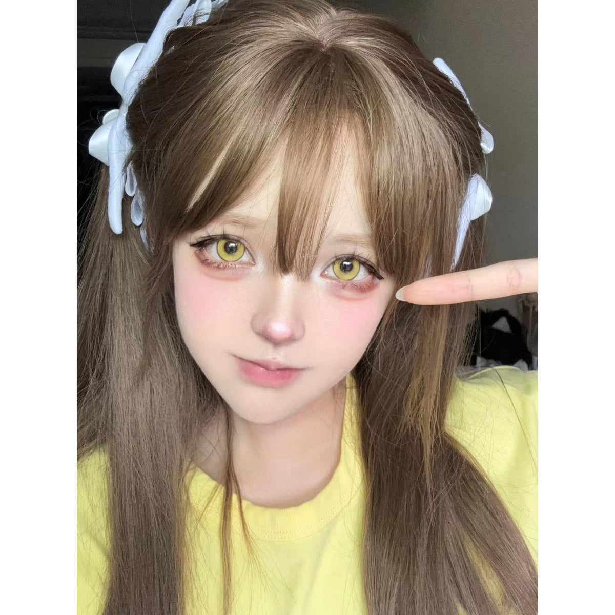 CTJIN Xiyoulens 14.50mm Yellow Colored Contact Lenses (6 Months Wear)