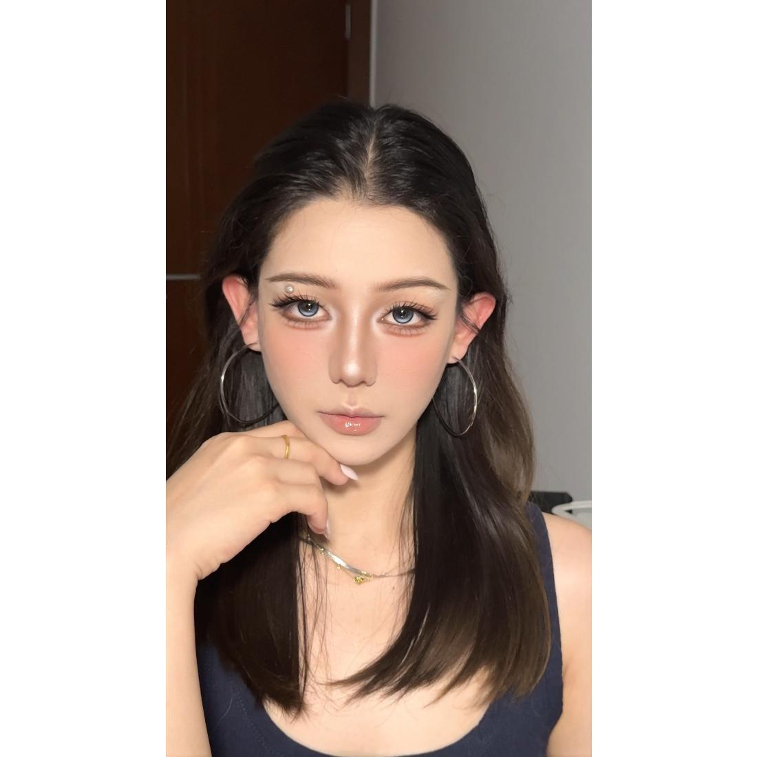 ZYSKE คอนแทคเลนส์สี Tinacon ขนาด 14.20 มม. สีฟ้า (ชนิดราย 6 เดือน)