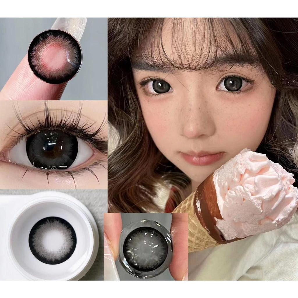 HJSYA Xiyoulens 14.50mm Black Colored Contact Lenses (6 Months Wear)