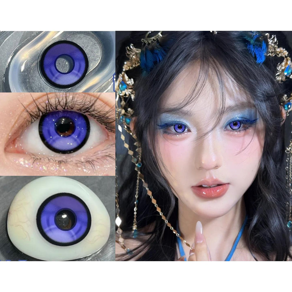 SBING Xiyoulens 14.50mm Purple Colored Contact Lenses (6 Months Wear)